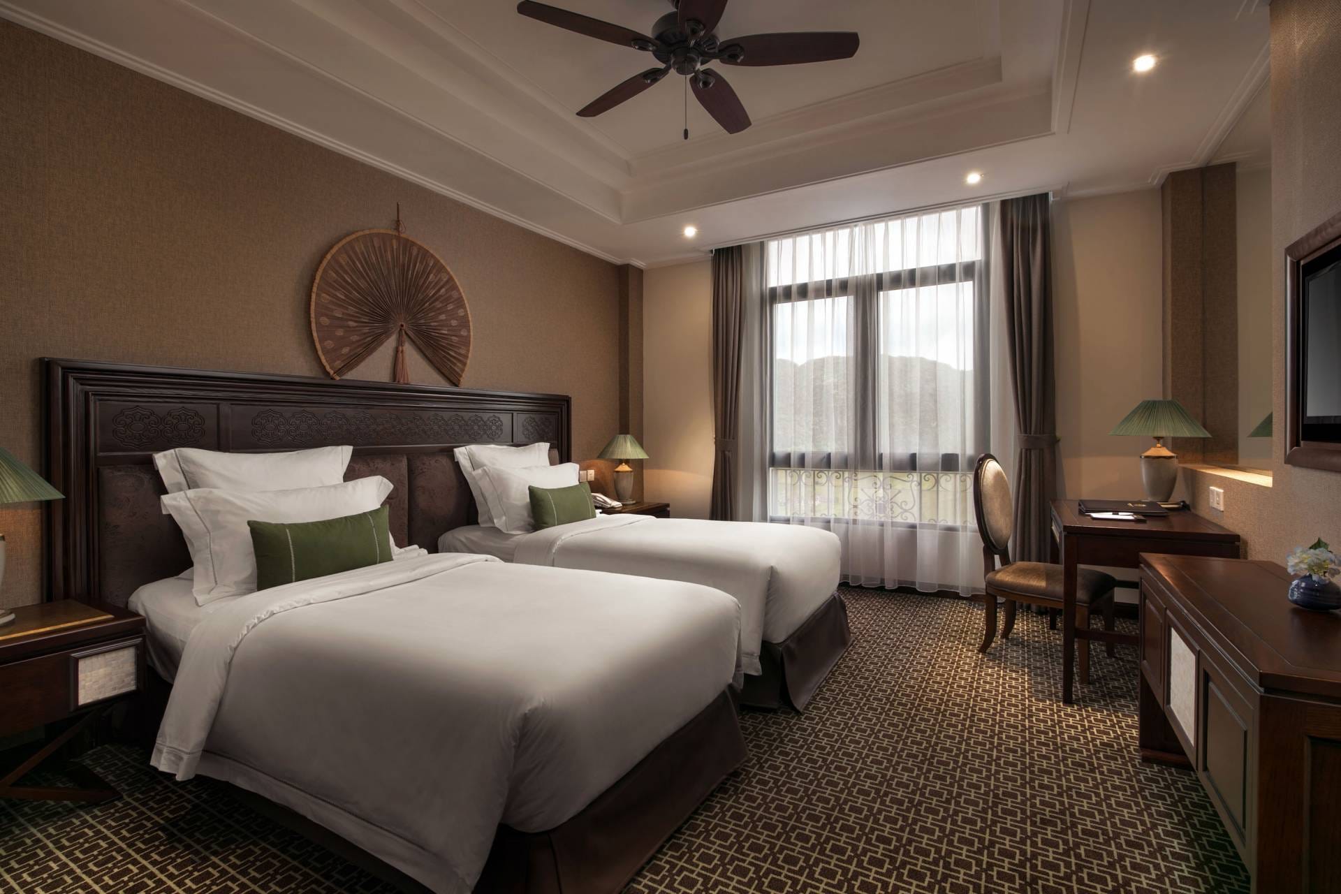 Elegant guest rooms that offer a reliable "home away from home" for international families.