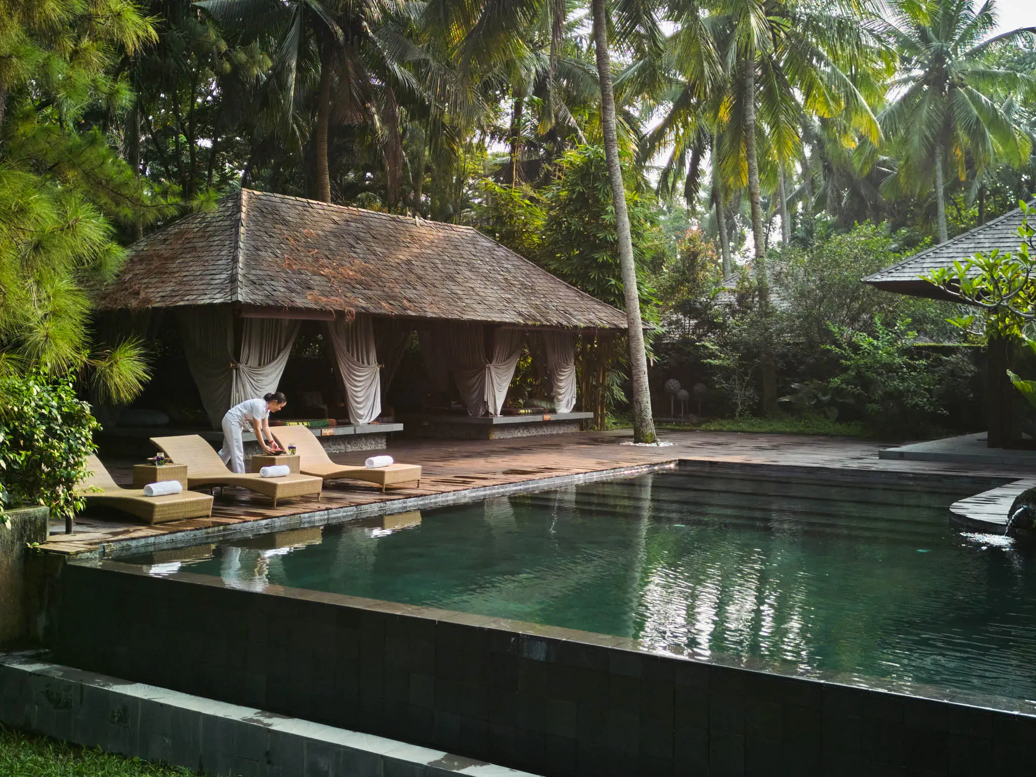 A tranquil garden villa, providing a private space for serious health goals.