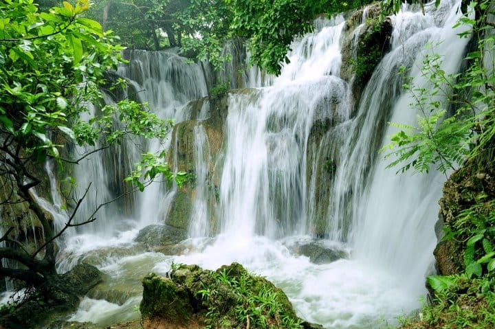 May Waterfall  is located close to Muong commune along the western edge of Cuc Phuong National Park.