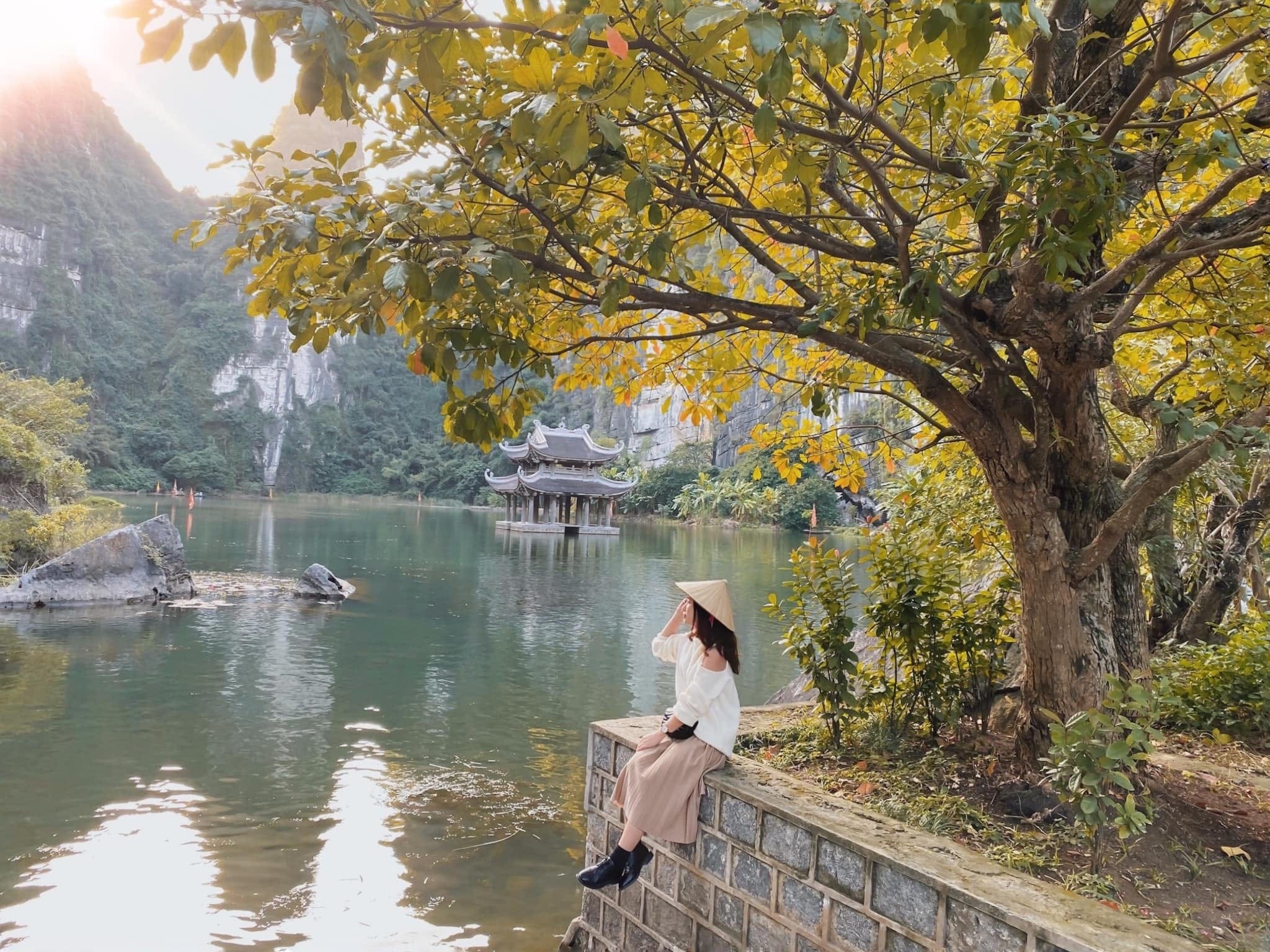 A view capturing the stunning natural harmony that earned Trang An its status as Vietnam's first Mixed World Heritage Site