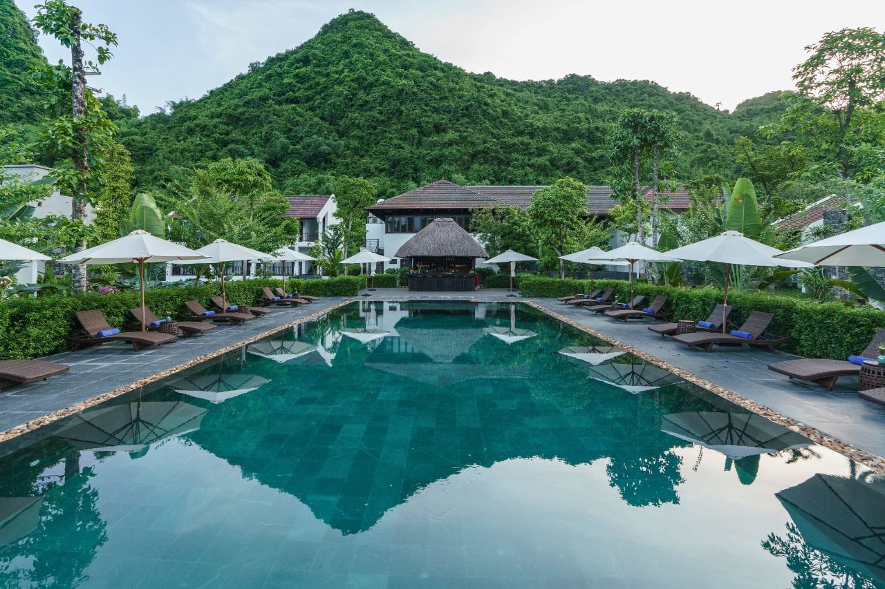 Rejuvenating at Aravinda, a top choice for a wellness-focused Ninh Binh luxury stay.