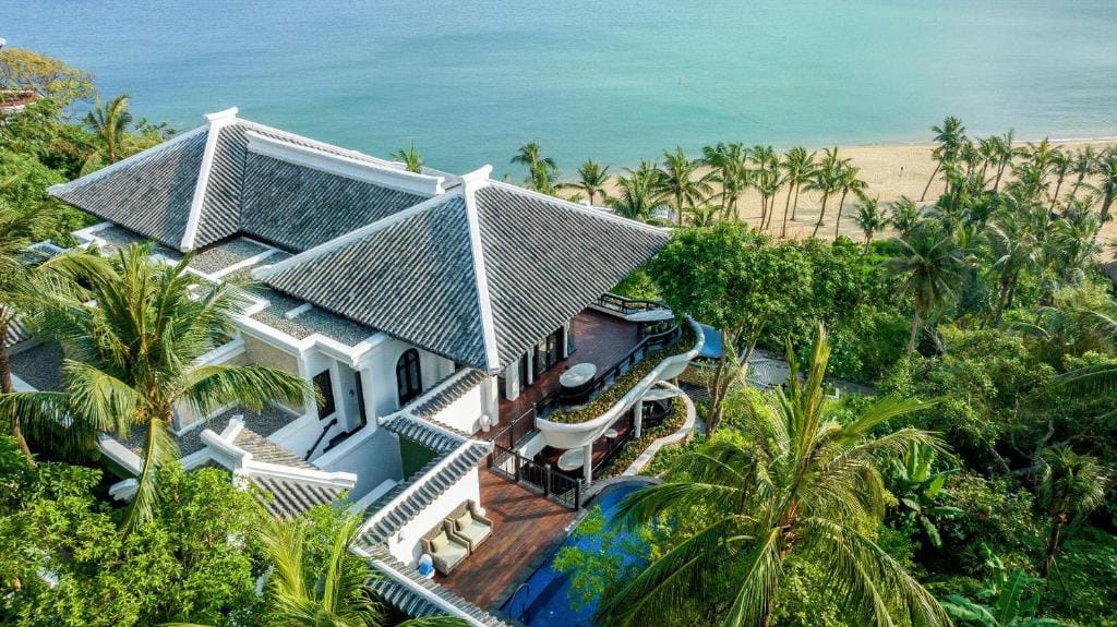 Distinctive Bill Bensley-designed cliffside private villa at InterContinental Danang luxury villa Vietnam