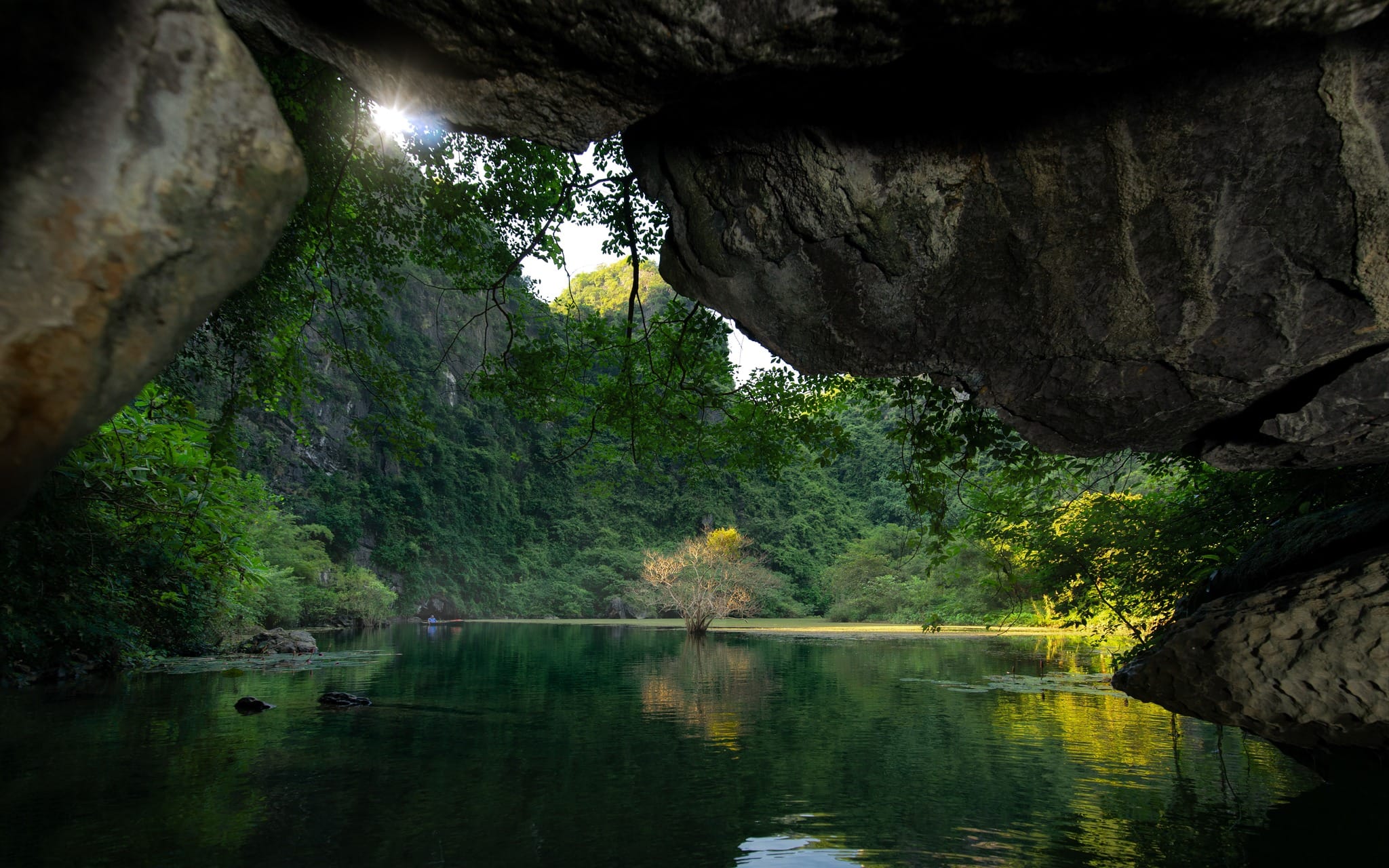 A cinematic boat journey through the heart of the majestic limestone labyrinth.